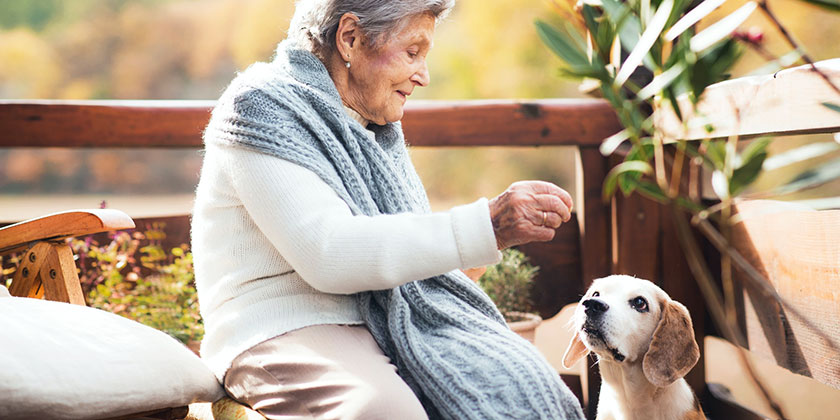 anziana seduta su di un cuscino antidecubito in memory foam per sedia